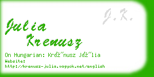 julia krenusz business card